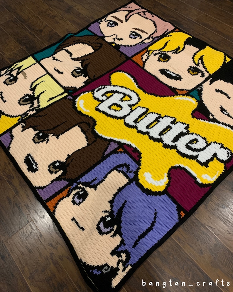 BTS Butter Blanket Crochet Graphghan PATTERN ONLY Etsy