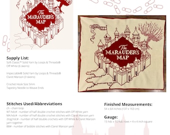 Marauders Map Blanket Crochet Pattern Crochet Marauders Map TikTok