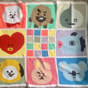 BTS Colorblock Blanket Throw - *PATTERN ONLY* - Etsy