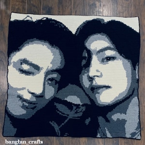 BTS Jungkook x Taehyung V - Crochet Graphghan PATTERN ONLY