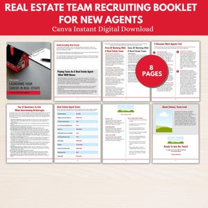 Real Estate Team Recruiting Booklet For New Agents | Lead Magnet