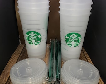 The First Starbucks Pike Place Original Logo Plastic Cold