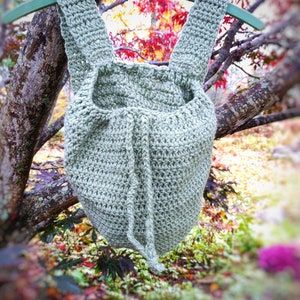 Hand crochet backpack