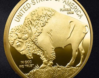 2021 Buffalo American 50 Dollars Gold Plated Coins