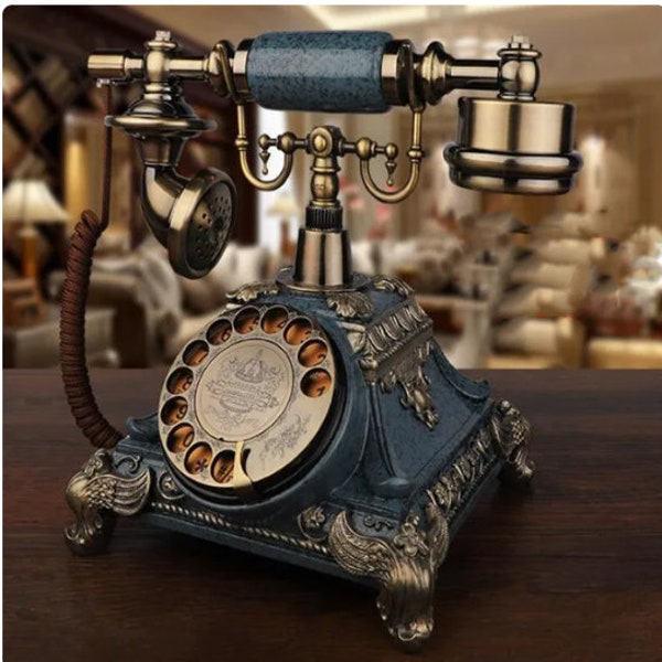 Antique landline for the elderly Telephone Classical retro white vintage fixed desk phone made of resin home office European Style