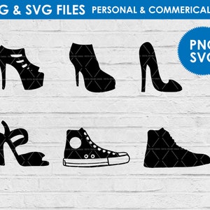 shoe shoes silhouette svg / high heels silhouette svg png / high heel clipart / high heels cut file / shoe shoes clipart / digital download