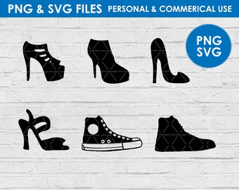 shoe shoes silhouette svg / high heels silhouette svg png / high heel clipart / high heels cut file / shoe shoes clipart / digital download