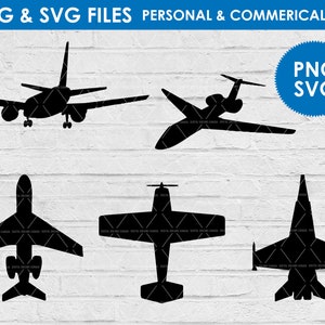 Avión svg / Silueta de avión svg png / Archivo de artesanía de avión / Archivo de corte de avión / Formas de avión svg / svg militar / Descarga instantánea
