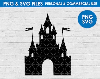 Castle Silhouette Svg / Castle clipart / Castle Cutfile /  Digital Download / Medieval SVG / Personal & Commercial Use / Castle Vector / PNG