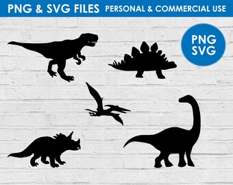 dinasour svg / dinosaur svg / t-rex svg / digital download / dinosaur silhouette clipart / prehistoric clipart / personal and commercial use