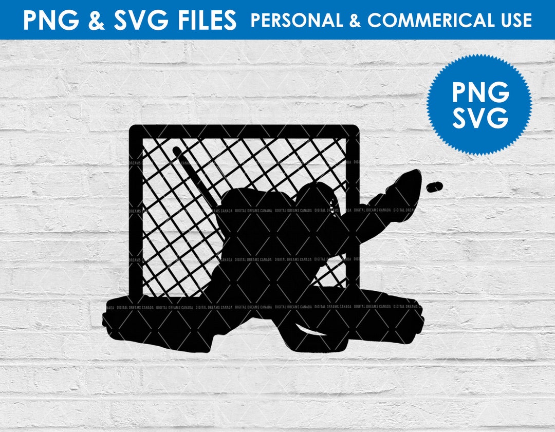 Goalie Silhouette Clipart / Hockey Goalie / Hockey Player / Female