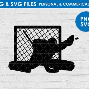 Goalie Silhouette Clipart / Hockey Goalie / Hockey Player / Female Sports / Digital Download / Commercial Use / PNG / Goalie Ice Hockey png