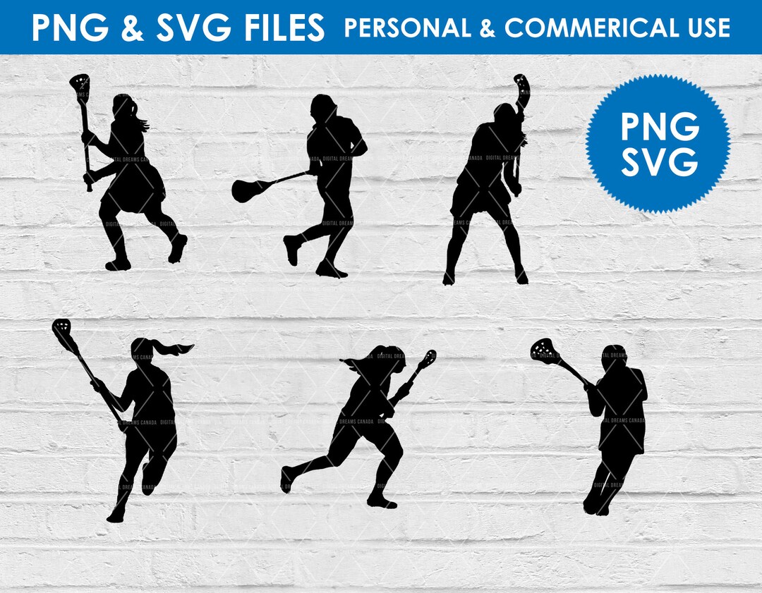 Lacrosse Womens Silhouettes Vector File SVG / Digital Download / Female ...
