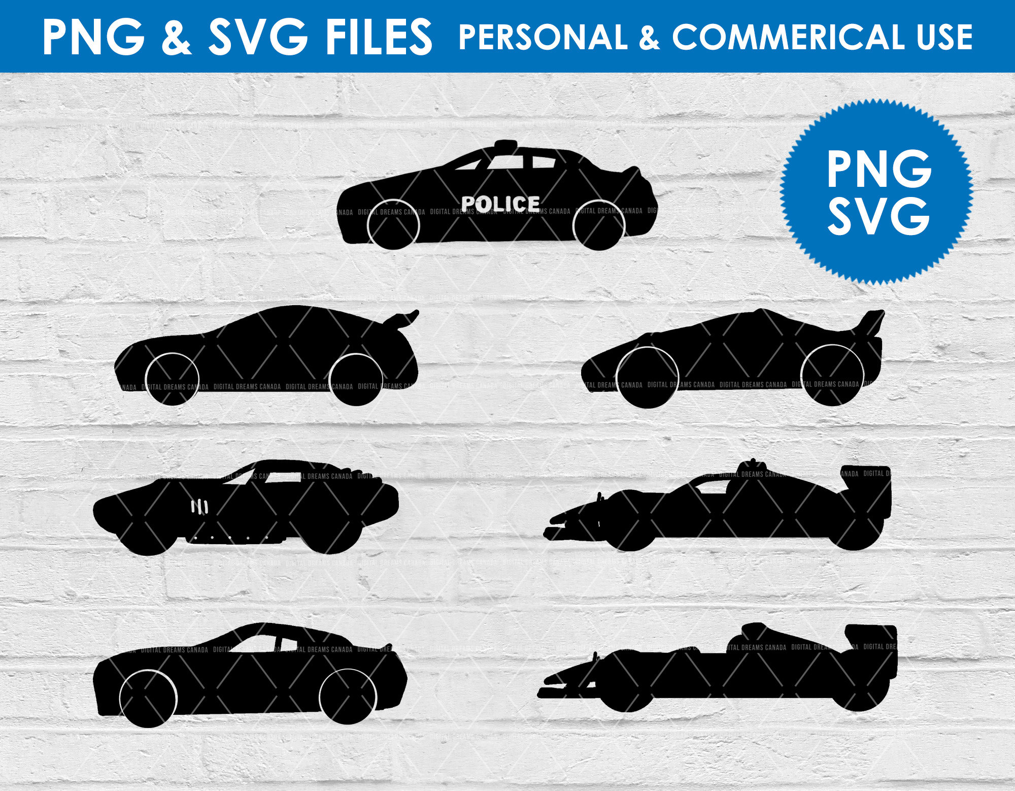 Rennauto Autos svg png Dateien / digitaler Download / Fahrzeug ...