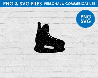 Hockey Skate Silhouette / Skate Clipart / Skate Cutfile / PNG / Digital Download / Hockey Clipart / Winter Sports / Ice Hockey Clipart /