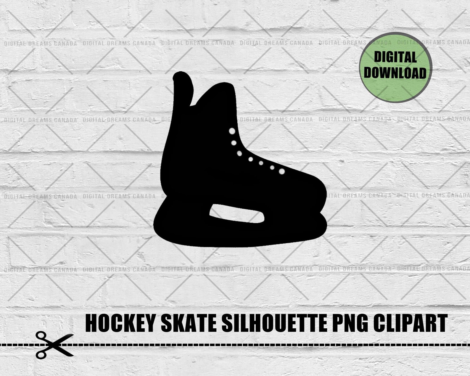 Hockey Skate Silhouette / Skate Clipart / Skate Cutfile / PNG Etsy