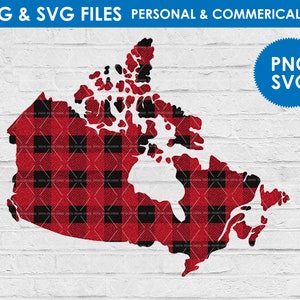Plaid Map Of Canada Cutfile / British Columbia Alberta Saskatchewan Manitoba Ontario Nova Scotia Newfoundland Clipart / Digital Download Png