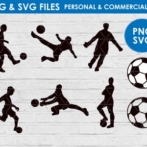 Soccer SVG Cut File / Soccer Silhouette SVG / Soccer Clipart / soccer ball svg png / soccer player svg Instant Download / Commercial Use