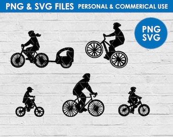 Bicycle Clipart,Bicycle SVG, Bicycle Silhouettes Clipart, Biking Silhouettes, Bike Clipart, Bicycle Cricut File, SVG File, Instant Download