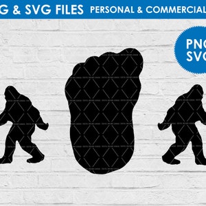 Bigfoot Svg / Big Foot Svg / Yeti Svg / Sasquatch Svg / Vector Cut file for Cricut / Silhouette Png Clipart / Instant Download / footprint