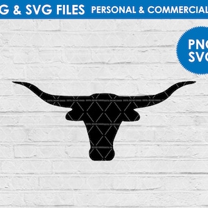 Texas Longhorn Silhouette SVG / Longhorn SVG / Cattle svg / longhorn Clip Art / longhorn cutfile / Instant Download / Texas Longhorn Vector