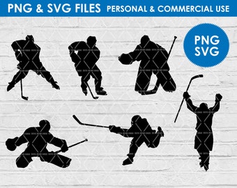 Ice hockey svg clipart / hockey silhouette svg png / personal and commercial use / Instant Download / Digital Download