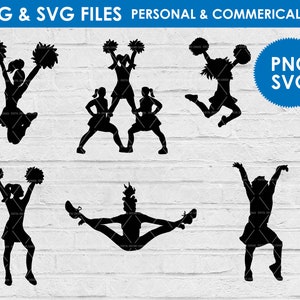 cheerleading cheerlead svg/ cheerleading silhouette clip art / cheerleading cut file / cricut cheer / cheer clipart / cheer mom png