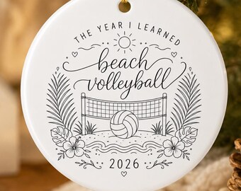 Beach Volleyball Ornament Volleyball Player Gift Beach Volleyball Lover Christmas Ornament Team Gift Coach Gift Coastal Sports Decor