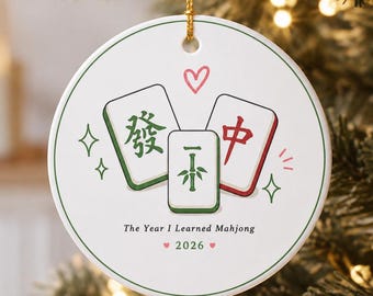 Adorno de Mahjong: Recuerdo de una noche de juego con fichas de cerámica (2026)