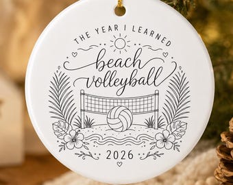 Beach Volleyball Ornament Volleyball Player Gift Beach Volleyball Lover Christmas Ornament Team Gift Coach Gift Coastal Sports Decor