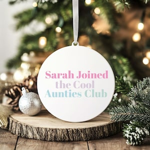 Aunt Announcement Gift Future Aunt ornament New Aunt Personalized Christmas present Ornament Holiday Decor for aunt gift for Auntie