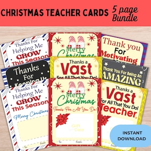 Lehrer Geschenk Karte für Lehrer Weihnachten Karte Lehrer Geschenk für paraprofessionelle Lehrerin Geschenk Tante Karte Lehrer Geschenk