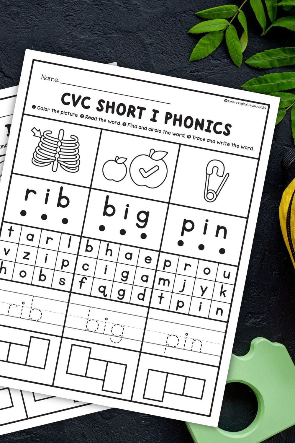Phonics Worksheet for Kids Phonics Practice Kindergarten Alphabet Practice Cvc Words Worksheets ...