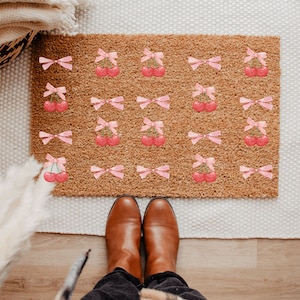 Coquette pink bow doormat coquette bow home decor coquette room decor coquette home inspo pink bow home decor bow room decor soft girl era