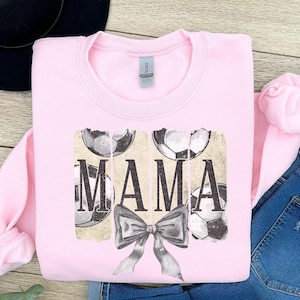 Sudadera de mamá futbolera, regalo para el día de la madre, regalo para mamá futbolera, sudadera unisex, suéter de cuello redondo, camiseta para fanático del fútbol, jersey deportivo para mamá, regalo para mamá
