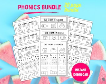 Phonics worksheet for kids phonics practice kindergarten alphabet practice cvc words worksheets for prek phonics practice morning work daily