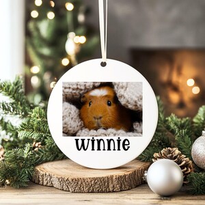 Personalized guinea pig lover gift christmas ornament guinea pig mom gift for guinea pig dad guinea pig lover decor guinea pig present