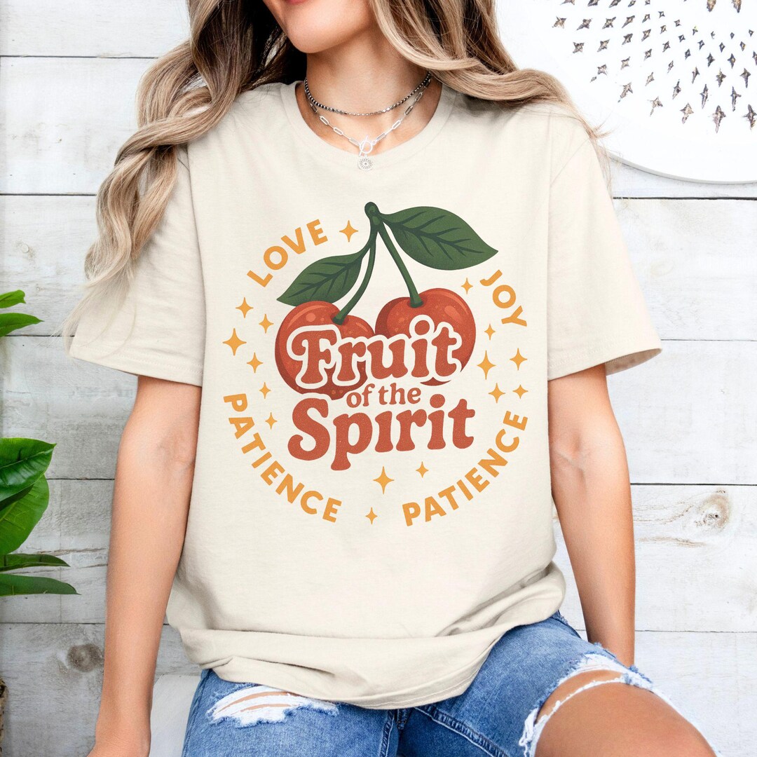 Cherry Faith Shirt Fruit of the Spirit Tee Christian Bible Verse Shirt ...