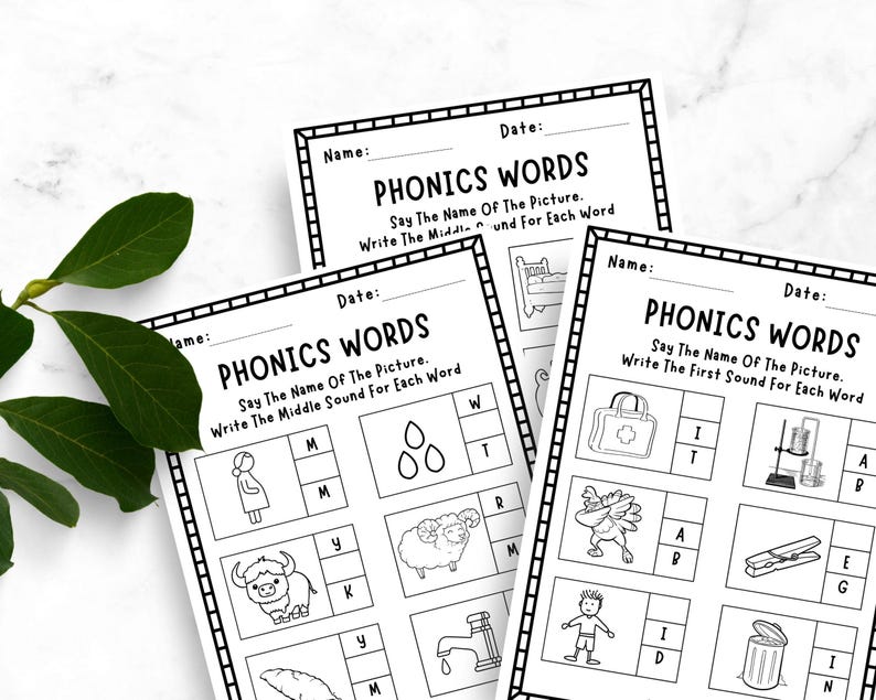 Phonics Worksheet for Kids Phonics Practice Kindergarten Alphabet Practice Cvc Words Worksheets ...