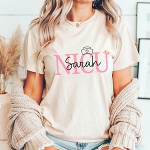 Personalized Nicu Nurse shirt oversized custom nurse shirt for nicu nurse gift personalized neonatel nurse tshirt new nurse gift graduation
