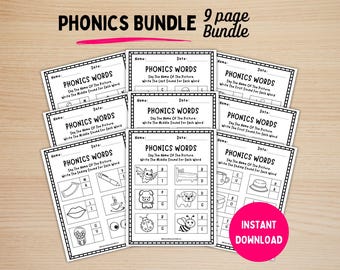 Phonics worksheet for kids phonics practice kindergarten alphabet practice cvc words worksheets for prek phonics practice morning work daily