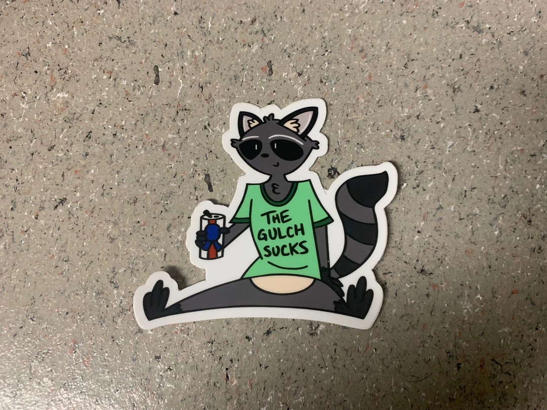 Raccoon Balloon Sticker / Trash Panda Sticker / Cute Animal Sticker /  Laptop Sticker / Vinyl Sticker 
