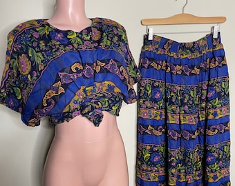 Vintage Jon Lawrence 2 Piece Skirt Set