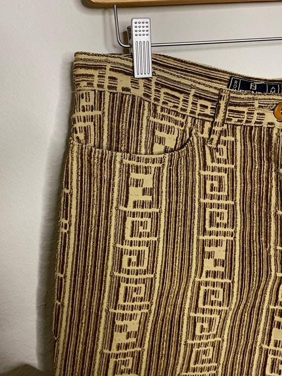 Vintage Fendi Hieroglyphics Corduroy Trousers - image 3