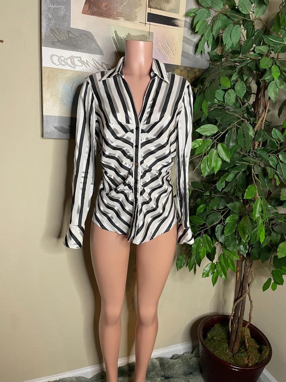 Vintage Caché Striped Blouse - image 5
