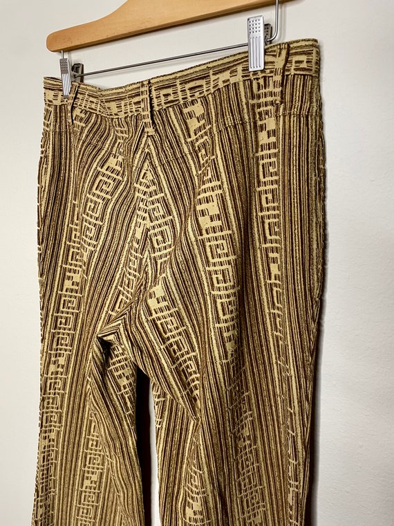 Vintage Fendi Hieroglyphics Corduroy Trousers - image 6