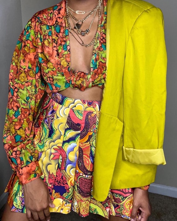 Vintage Notations Colorful Blouse