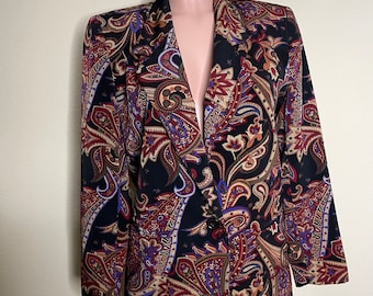 Vintage Alfred Dunner Paisley Blazer