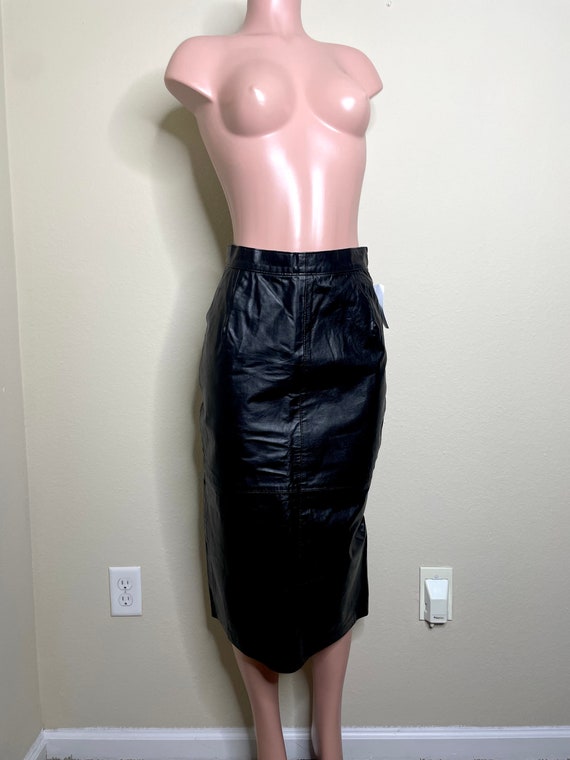 Vintage Genuine Leather Skirt