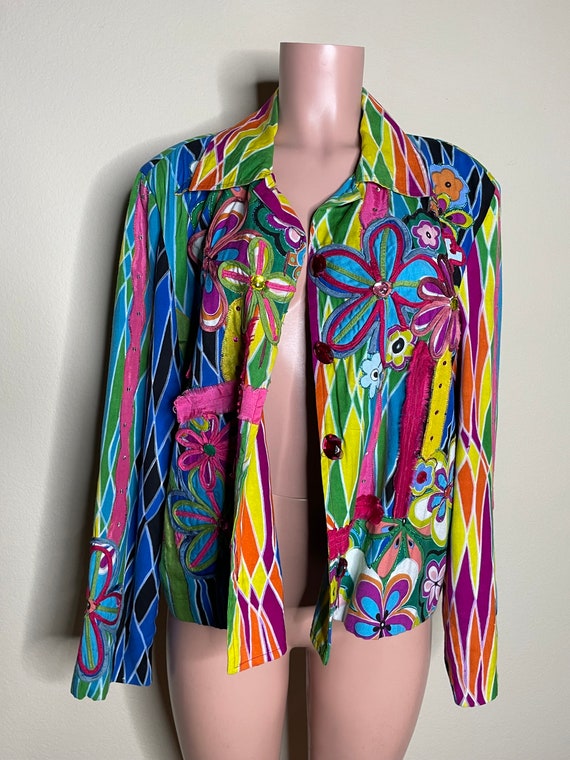 Vintage Sandy Colorful Abstract Jacket